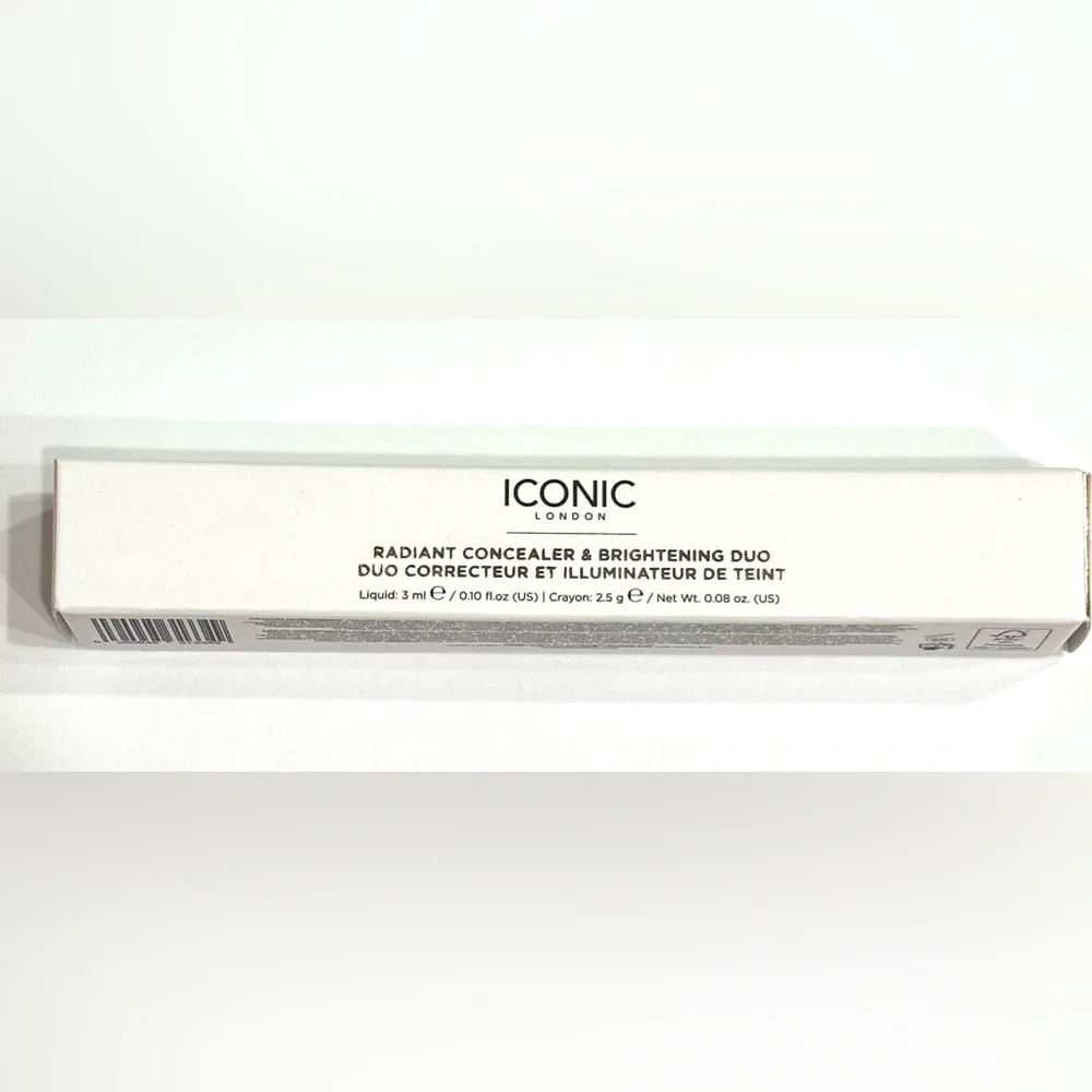 Iconic London Radiant Concealer Brightening Duo Stick Cool Fair, NEW